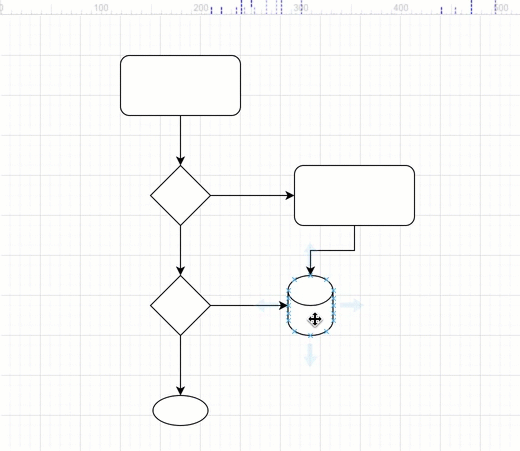 Draw a fixed connectors between shapes in diagrams.net